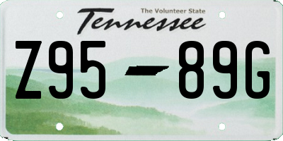 TN license plate Z9589G