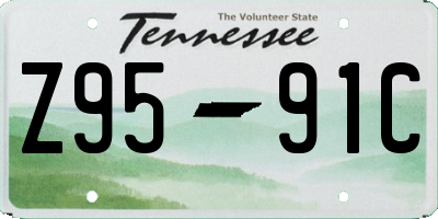 TN license plate Z9591C