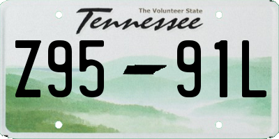 TN license plate Z9591L