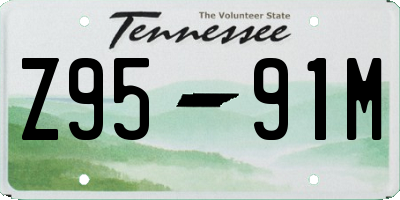 TN license plate Z9591M