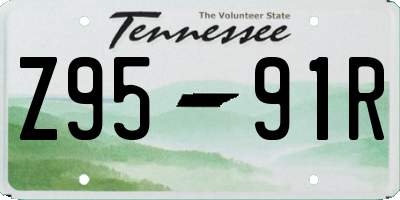 TN license plate Z9591R