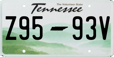 TN license plate Z9593V