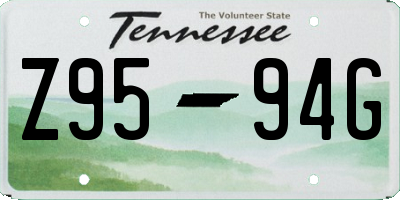 TN license plate Z9594G