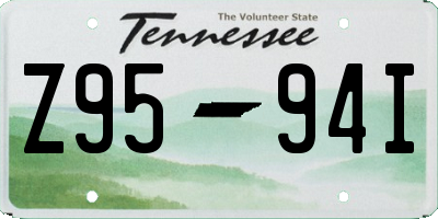 TN license plate Z9594I