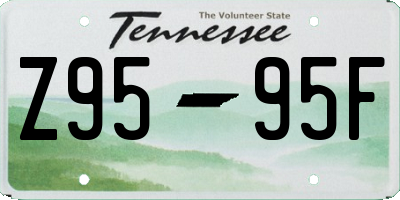 TN license plate Z9595F