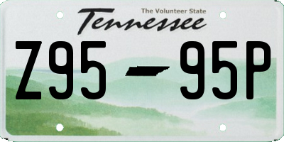 TN license plate Z9595P