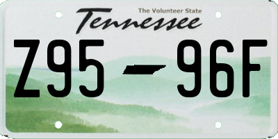 TN license plate Z9596F