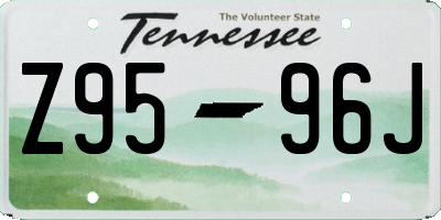 TN license plate Z9596J