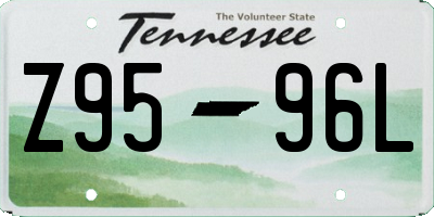 TN license plate Z9596L