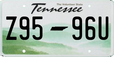 TN license plate Z9596U