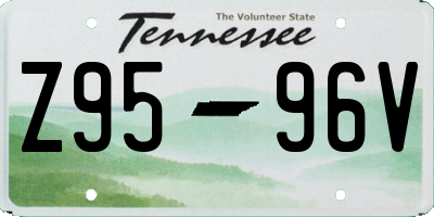 TN license plate Z9596V