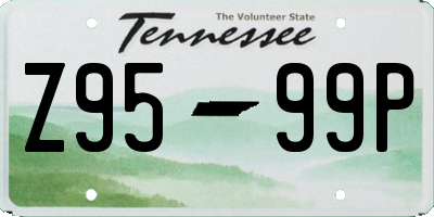 TN license plate Z9599P