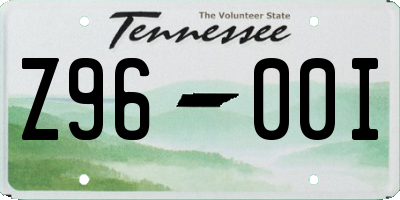 TN license plate Z9600I