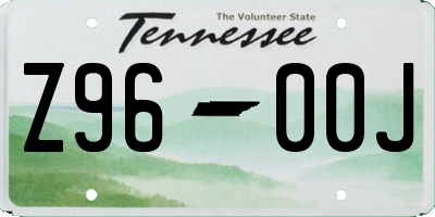 TN license plate Z9600J