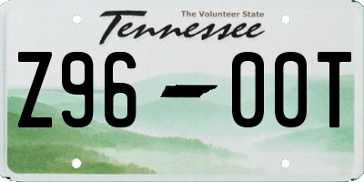 TN license plate Z9600T