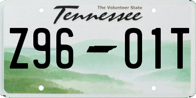 TN license plate Z9601T