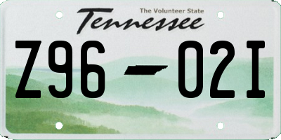 TN license plate Z9602I