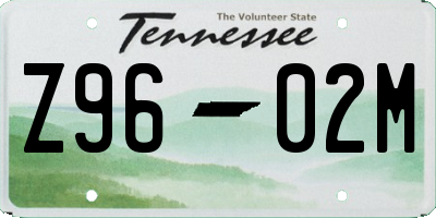 TN license plate Z9602M