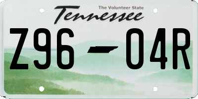 TN license plate Z9604R