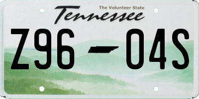 TN license plate Z9604S