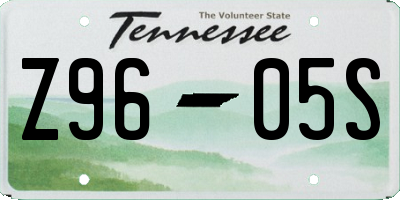 TN license plate Z9605S