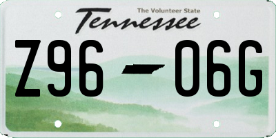 TN license plate Z9606G