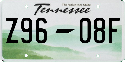 TN license plate Z9608F