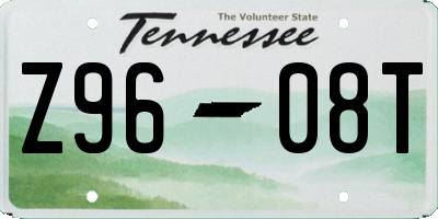 TN license plate Z9608T