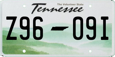 TN license plate Z9609I