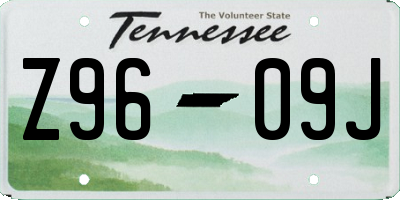 TN license plate Z9609J