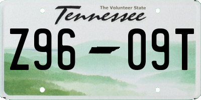 TN license plate Z9609T