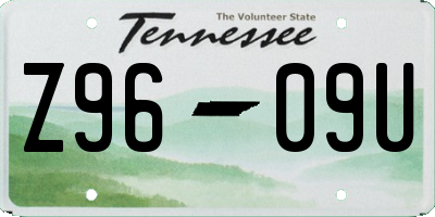 TN license plate Z9609U