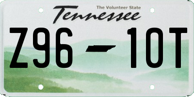 TN license plate Z9610T
