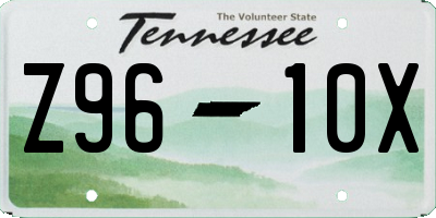TN license plate Z9610X