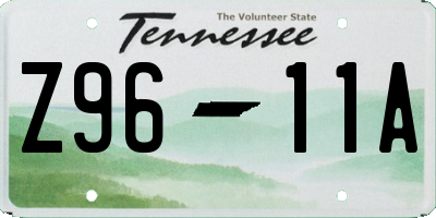 TN license plate Z9611A