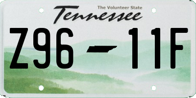 TN license plate Z9611F