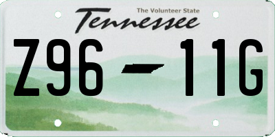 TN license plate Z9611G