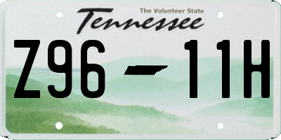 TN license plate Z9611H