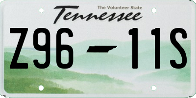 TN license plate Z9611S