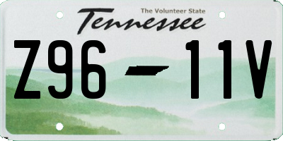 TN license plate Z9611V