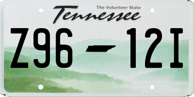 TN license plate Z9612I