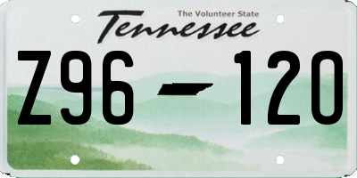 TN license plate Z9612O