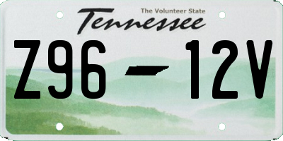 TN license plate Z9612V