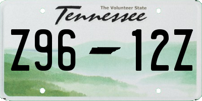 TN license plate Z9612Z