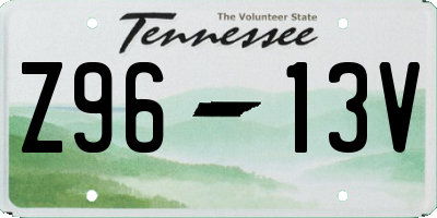 TN license plate Z9613V