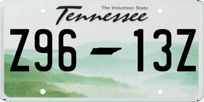 TN license plate Z9613Z