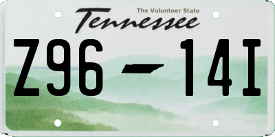 TN license plate Z9614I