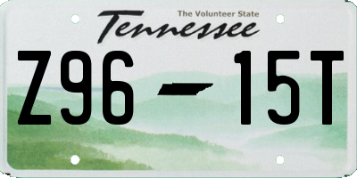 TN license plate Z9615T