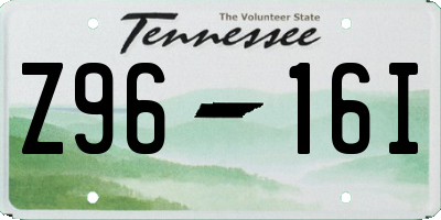 TN license plate Z9616I