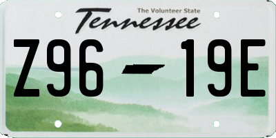 TN license plate Z9619E